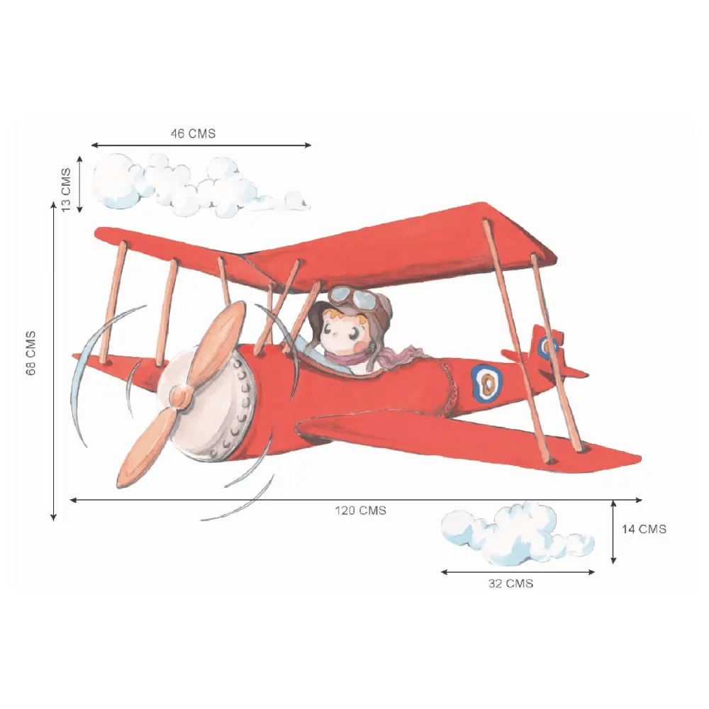 Vinilo Decorativo Infantil PEPO EL AVIADOR - SUEÑOS DE CIGUEÑA - Sueños de Cigueña 