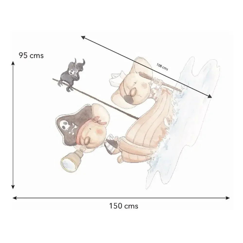 Vinilo Decorativo Infantil PIRATAS - Sueños de Cigueña 