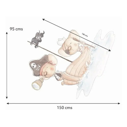 Vinilo Decorativo Infantil PIRATAS - Sueños de Cigueña 