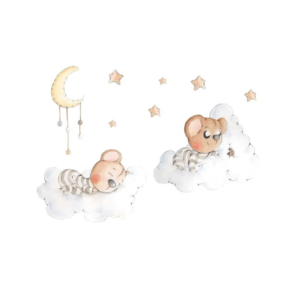 Vinilo Decorativo Infantil SOÑANDO ENTRE NUBES - Sueños de Cigueña 