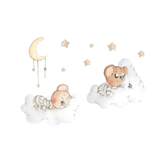 Vinilo Decorativo Infantil SOÑANDO ENTRE NUBES - Sueños de Cigueña