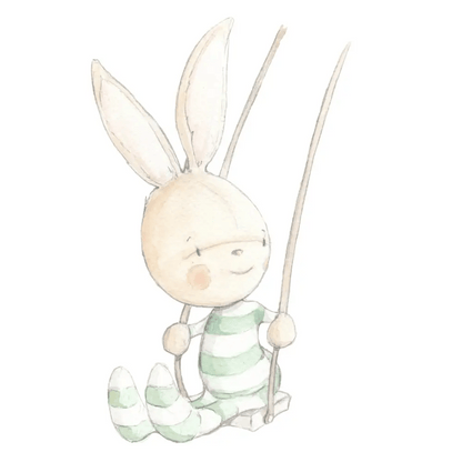 Vinilo Decorativo Infantil SWING RABBIT - Sueños de Cigueña 