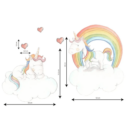 Vinilo Decorativo Infantil TWIN UNICORN - Sueños de Cigueña 
