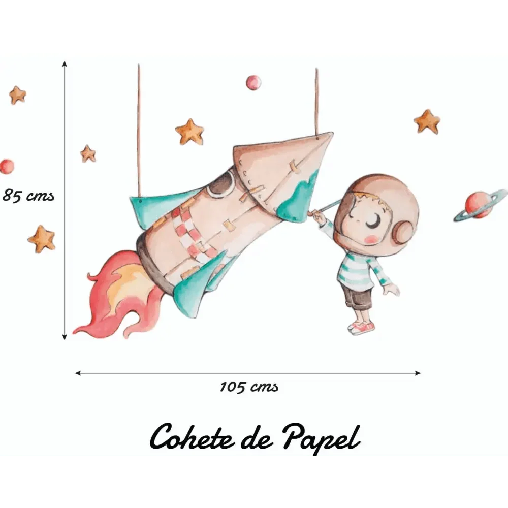 Vinilo Infantil COHETE DE PAPEL - SUEÑOS DE CIGUEÑA - Sueños de Cigueña 