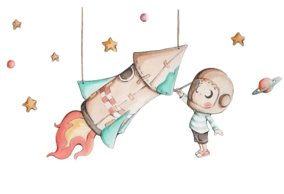 Vinilo Infantil COHETE DE PAPEL - SUEÑOS DE CIGUEÑA - Sueños de Cigueña 