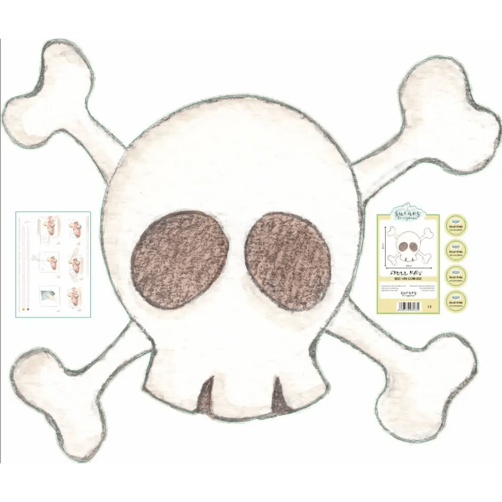 Vinilo Infantil "Small" SKULL 80x94cm - Sueños de Cigueña 