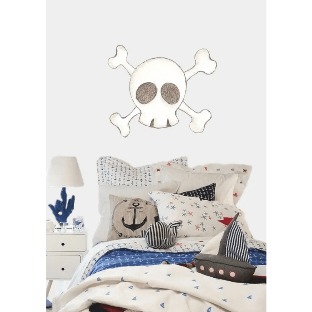 Vinilo Infantil "Small" SKULL 80x94cm - Sueños de Cigueña 