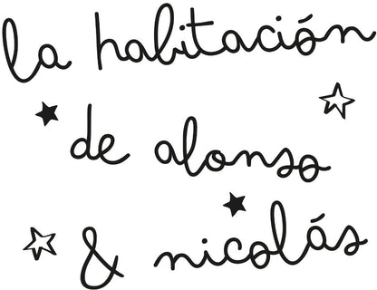 Vinilo Personalizado "La habitación de..." - Sueños de Cigueña 