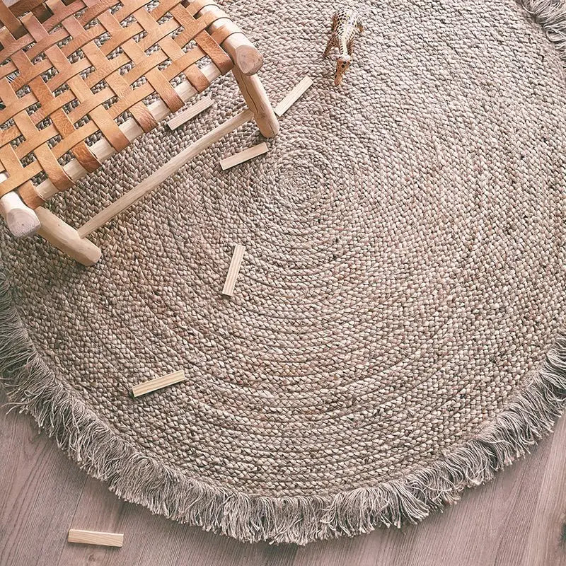TERRA tapis jute avec franges - Sueños de Cigueña