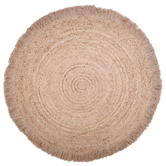 TERRA tapis jute avec franges - Sueños de Cigueña