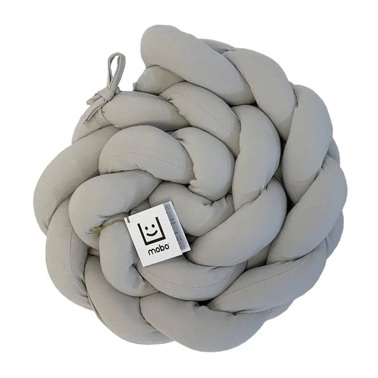 Trenza Protector de Cuna 210cm GRIS - Sueños de Cigueña 