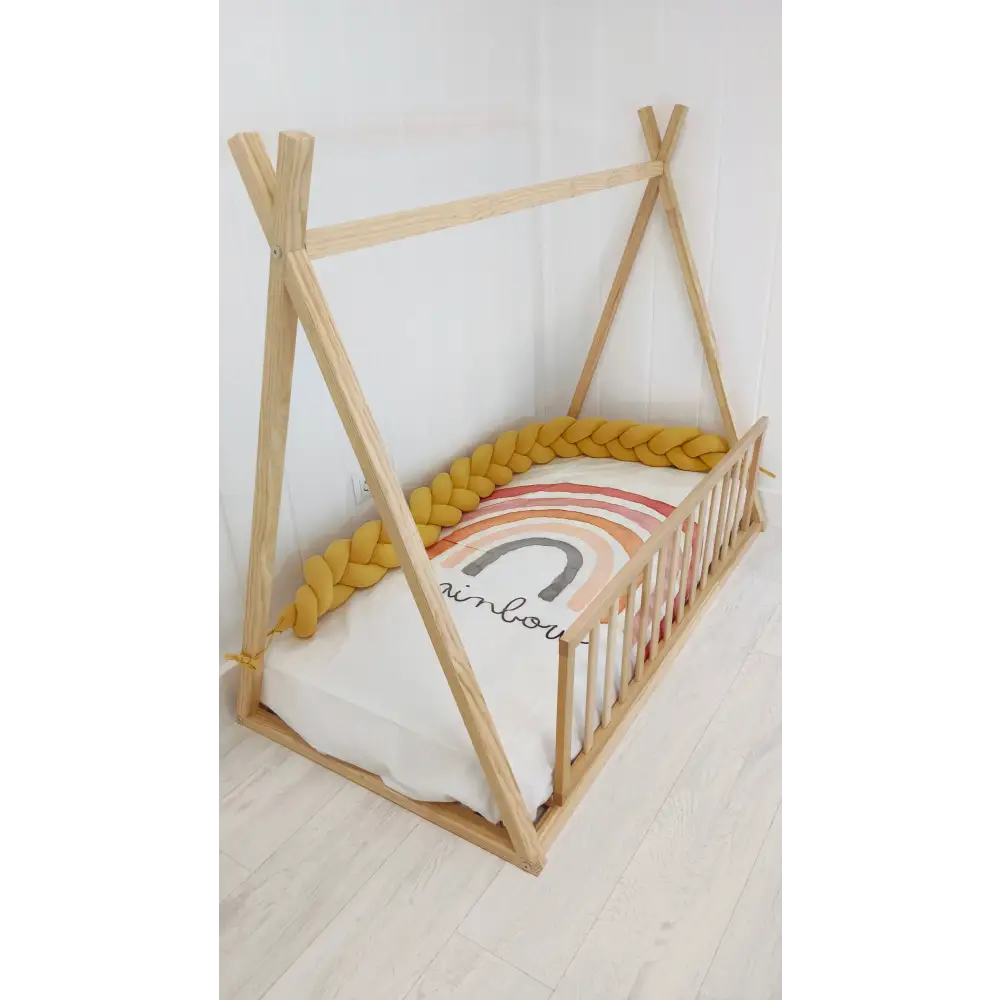 Trenza Protector de Cuna 180cm MOSTAZA - Sueños de Cigueña 