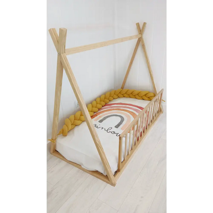 Trenza Protector de Cuna 180cm MOSTAZA - Sueños de Cigueña 