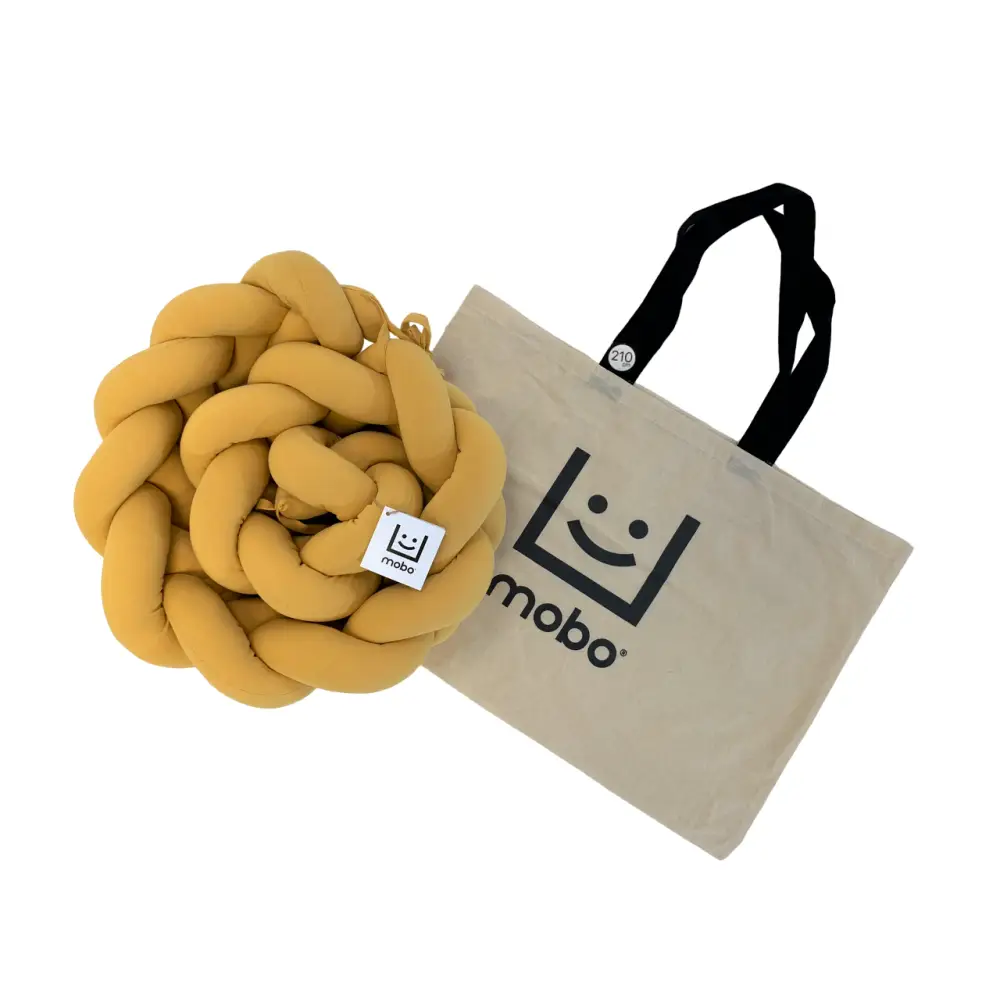 Trenza Protector de Cuna 180cm MOSTAZA - Sueños de Cigueña 