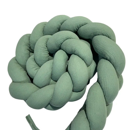 Trenza Protector de Cuna 210cm MUSGO Muselina - Sueños de Cigueña 