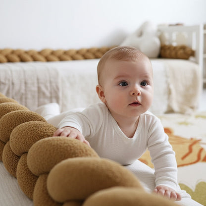 Trenza Protector de Cuna 200cm BOUCLE TOFFEE