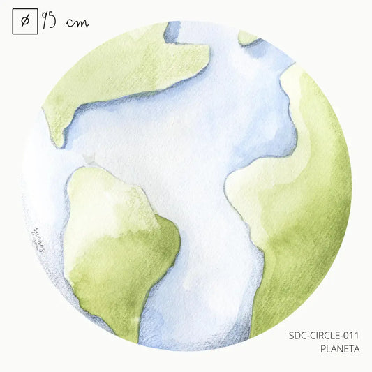 Vinilo Circle Ø95cm "PLANET" - Sueños de Cigueña 