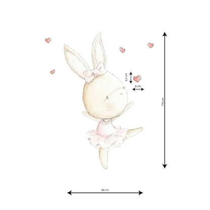 Vinilo Decorativo Infantil DANCE RABBIT 01 - Sueños de Cigueña