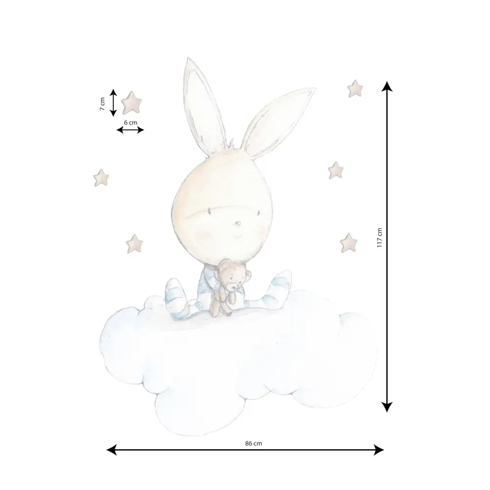 Vinilo Decorativo Infantil BLUE DREAMS - Sueños de Cigueña
