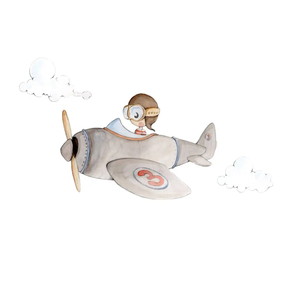 Decorativo Infantil CUCO AVIADOR - Sueños de Cigueña