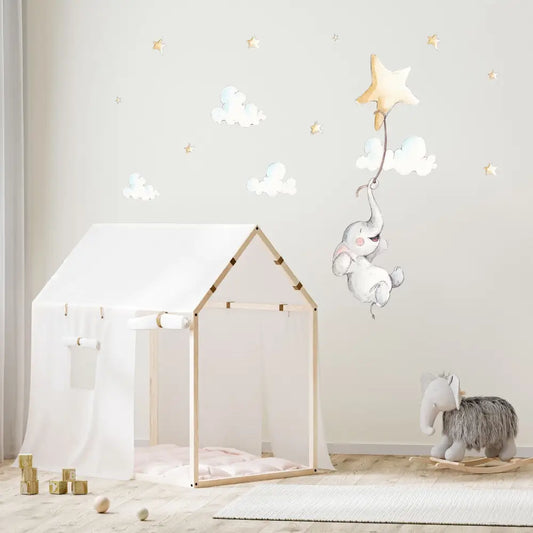 Vinilo de Tela Infantil ELEFANTITO FELIZ Vinilo Decorativo Infantil ELEFANTITO FELIZ - Sueños de Cigueña 84 €