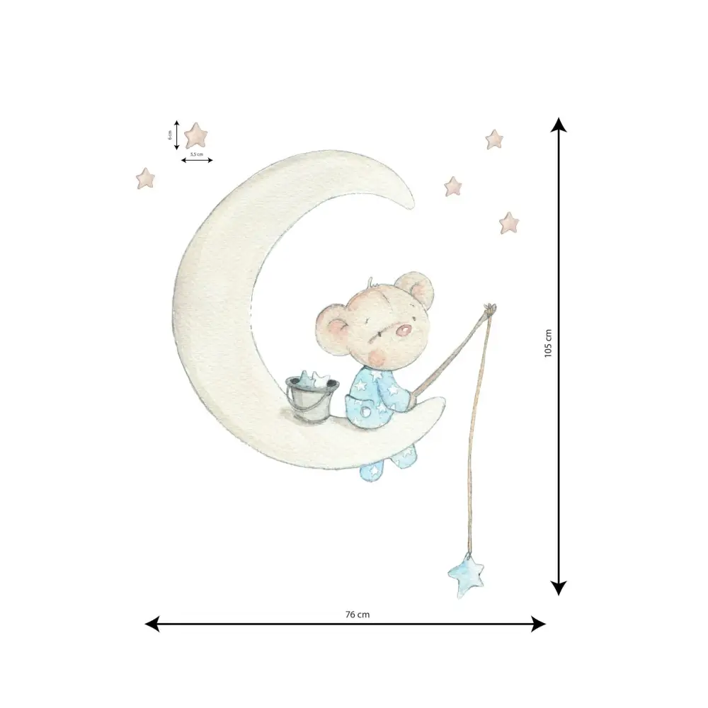 Vinilo Decorativo Infantil ON THE MOON - Sueños de Cigueña