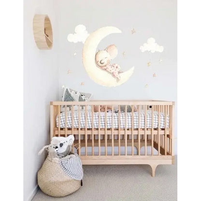 Vinilo Decorativo Infantil SUEÑOS EN LA LUNA - Sueños de Cigueña