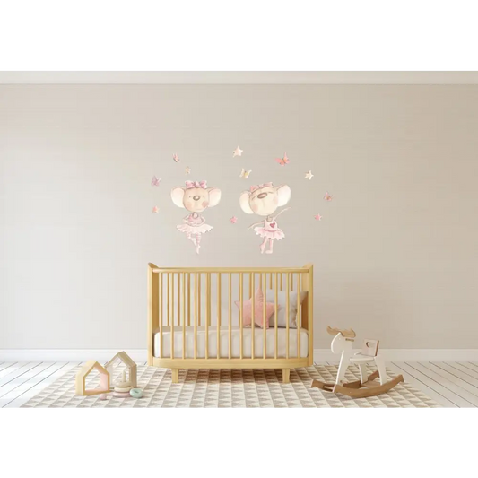 Vinilo Decorativo Infantil BAILANDO CON MARIPOSAS - Sueños de Cigueña