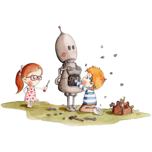 Vinilo Decorativo Infantil BOTTY EL ROBOT - Sueños de Cigueña
