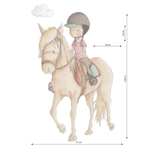 Vinilo Decorativo Infantil HORSE RIDING - Sueños de Cigueña