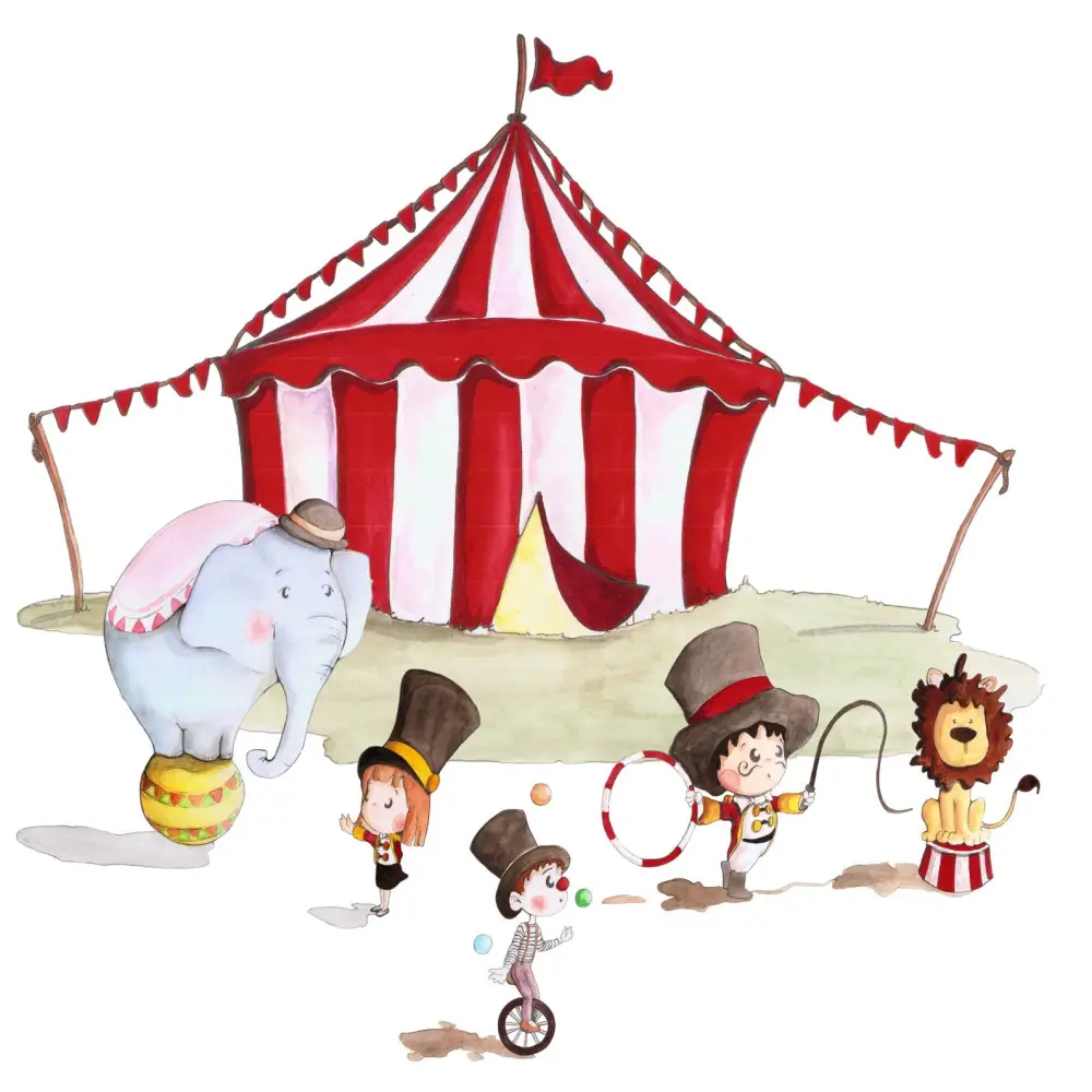 Vinilo Decorativo Infantil CIRCUS XL - Sueños de Cigueña