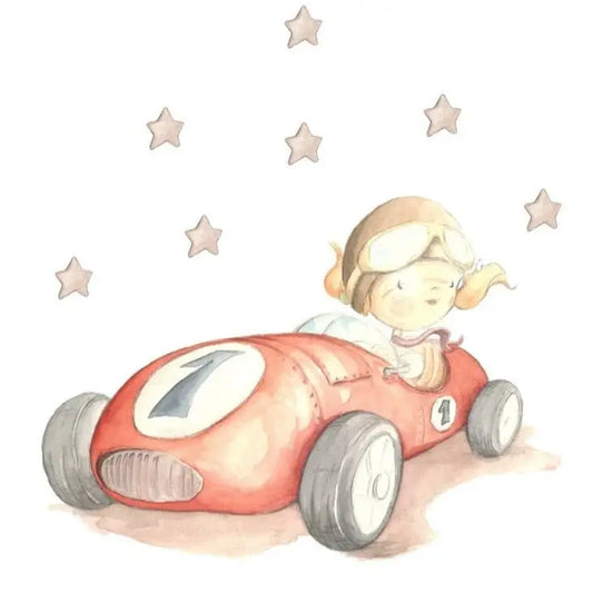 Vinilo Decorativo Infantil FAST CAR - Sueños de Cigueña