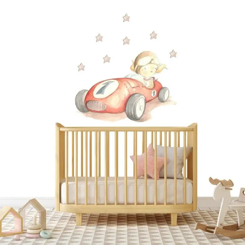 Vinilo Decorativo Infantil FAST CAR - Sueños de Cigueña