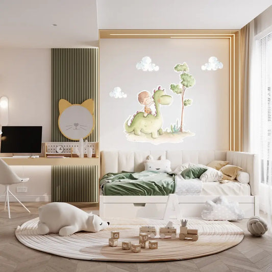 Vinilo Decorativo Infantil LINO & DINO - Sueños de Cigueña