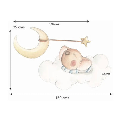Vinilo Decorativo Infantil DULCES SUEÑOS NIÑO - Sueños de Cigueña