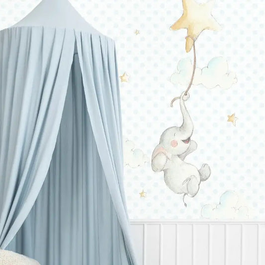 Vinilo Decorativo Infantil ELEFANTITO FELIZ - Sueños de Cigueña