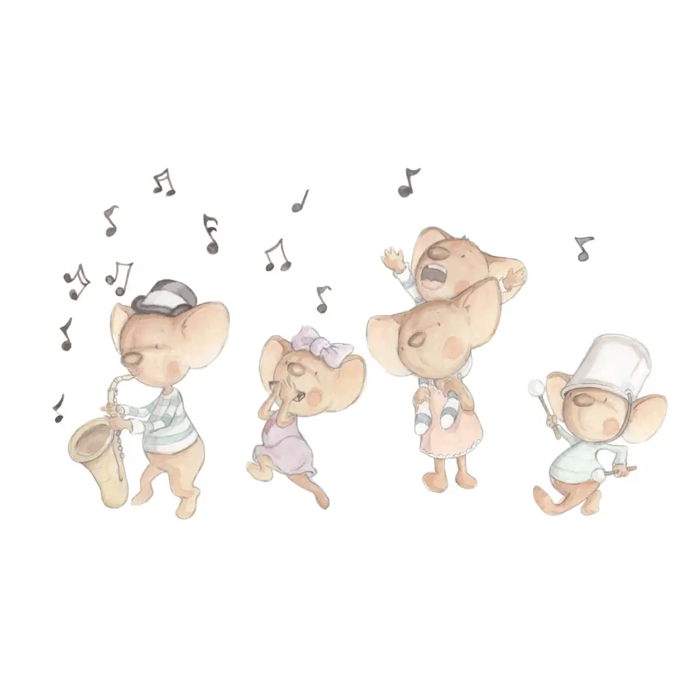 Vinilo Decorativo Infantil FAMILIA DE RATITAS - Sueños de Cigueña