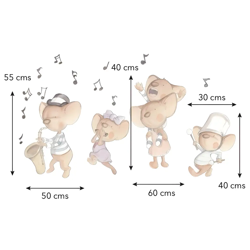 Vinilo Decorativo Infantil FAMILIA DE RATITAS - Sueños de Cigueña