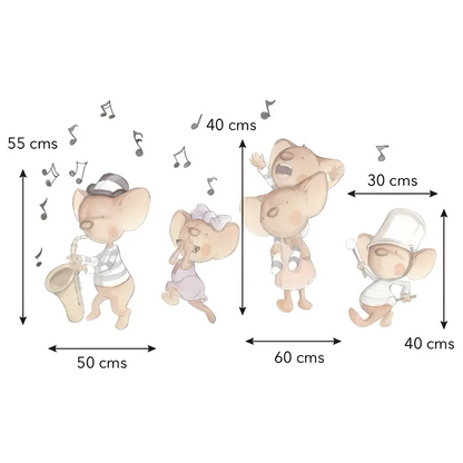 Vinilo Decorativo Infantil FAMILIA DE RATITAS - Sueños de Cigueña