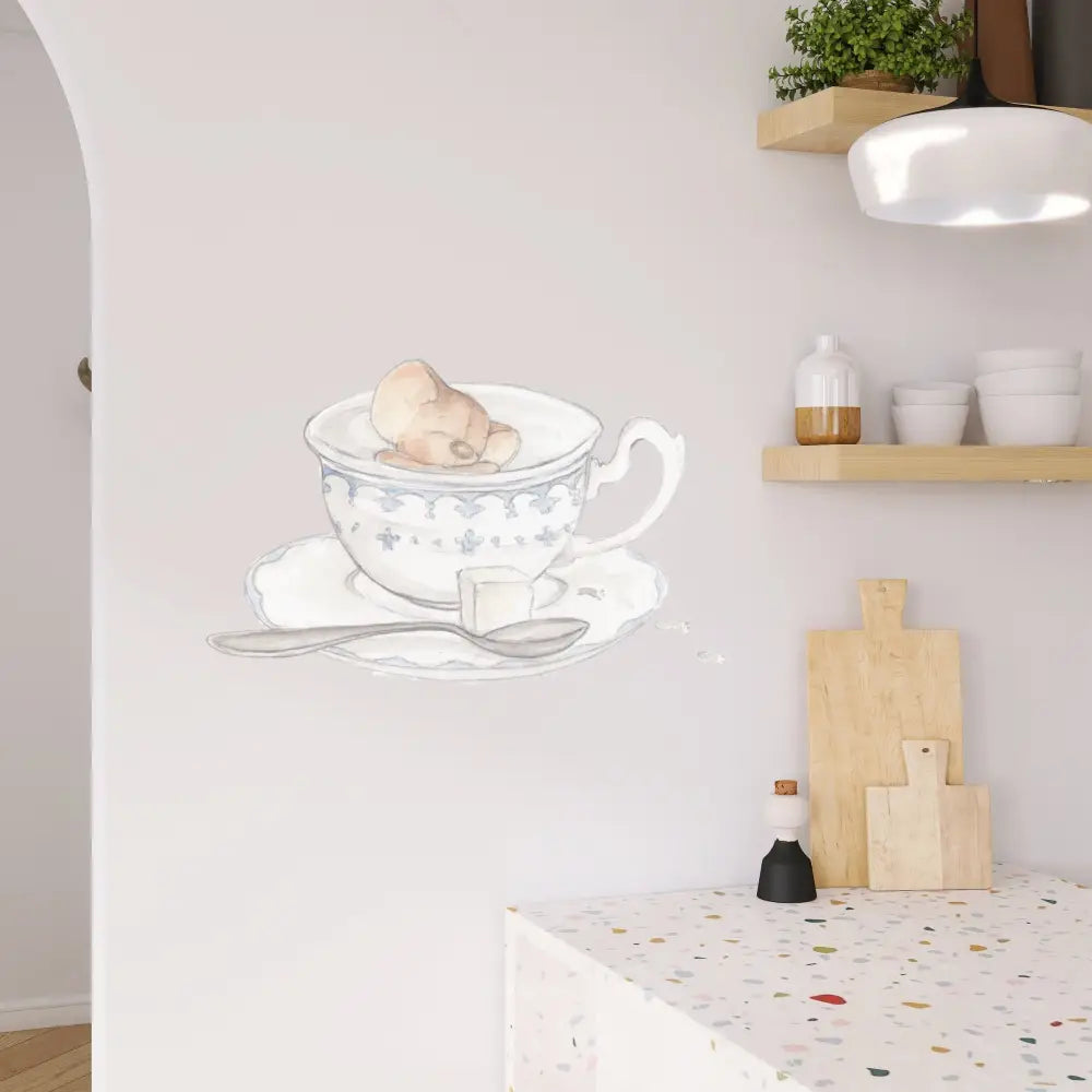 Vinilo Decorativo Infantil LA TACITA DE TE - Sueños de Cigueña