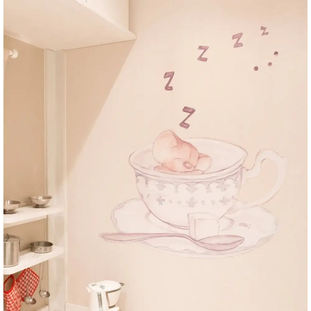 Vinilo Decorativo Infantil LA TACITA DE TE - Sueños de Cigueña