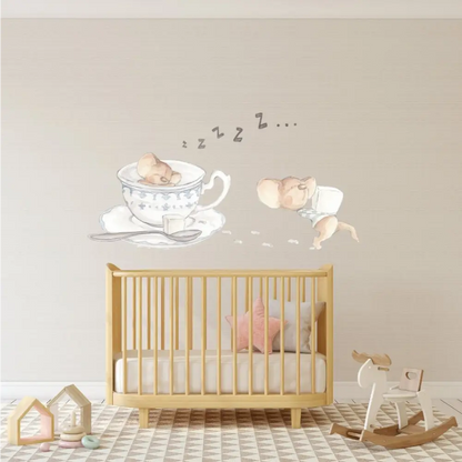 Vinilo Decorativo Infantil LA TACITA DE TE - Sueños de Cigueña