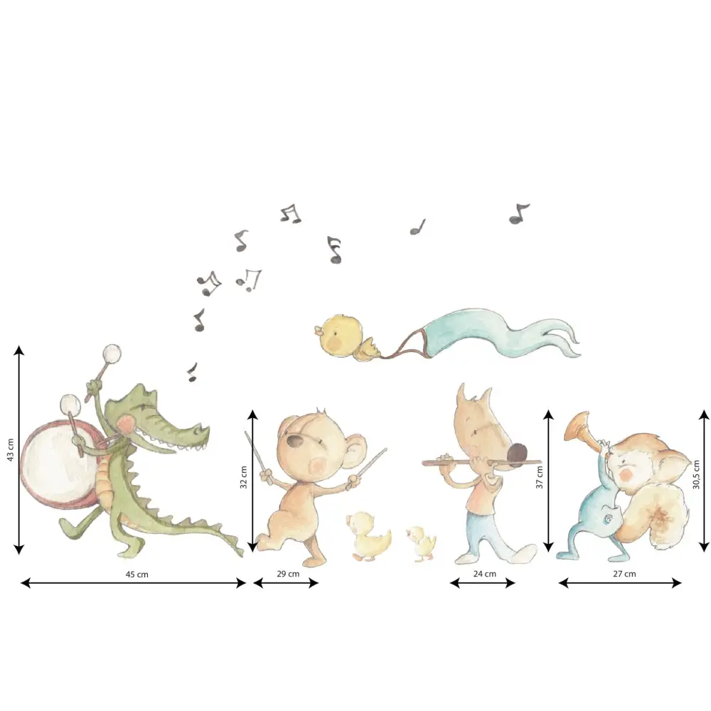 Vinilo Decorativo Infantil MUSICAL BAND 02 - Sueños de Cigueña