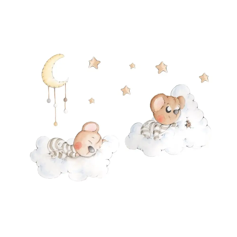 Vinilo Decorativo Infantil SOÑANDO ENTRE NUBES - Sueños de Cigueña