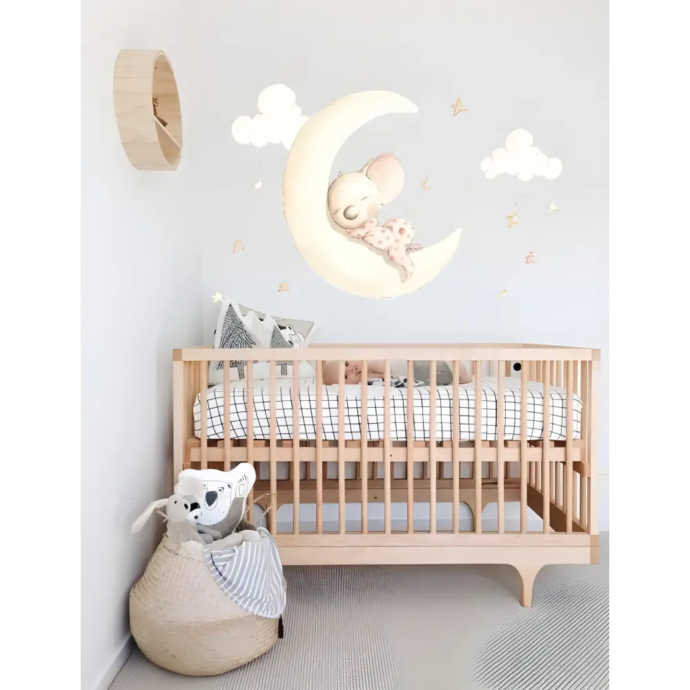 Vinilo Decorativo Infantil SUEÑOS EN LA LUNA - Sueños de Cigueña