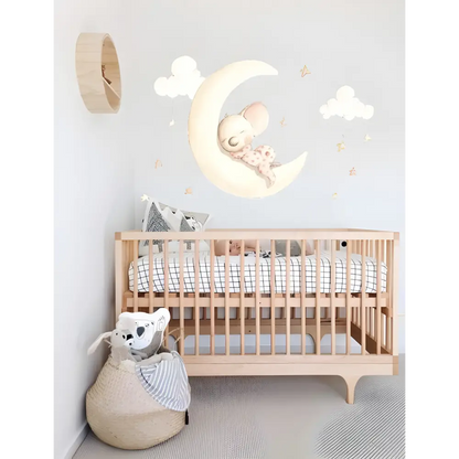 Vinilo Decorativo Infantil SUEÑOS EN LA LUNA - Sueños de Cigueña