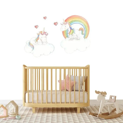 Vinilo Decorativo Infantil TWIN UNICORN - Sueños de Cigueña