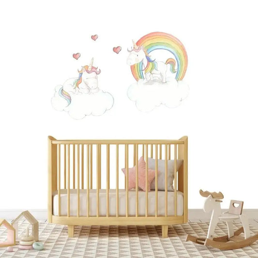 Vinilo Decorativo Infantil TWIN UNICORN - Sueños de Cigueña