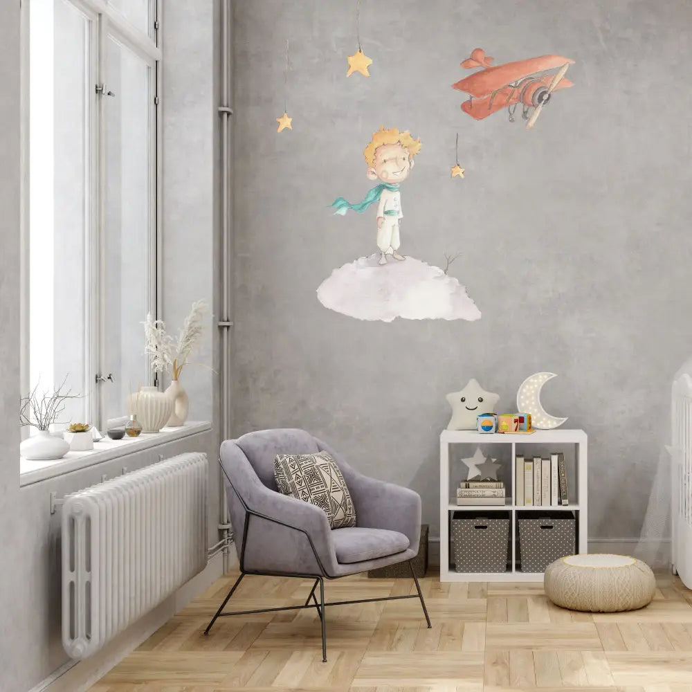 Vinilo Decorativo Little Prince para Decoración Infantil Vinilo Decorativo Infantil Little Prince de Sueños