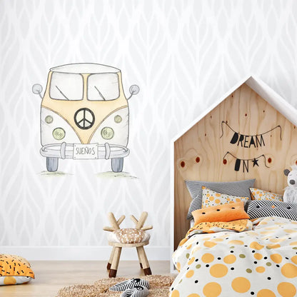 Vinilo Decorativo VAN Amarilla 95x95cm - Sueños de Cigueña 